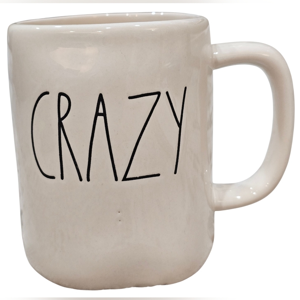 Rae Dunn Ceramic Mug With The Word "Crazy" On The Front. Like New!